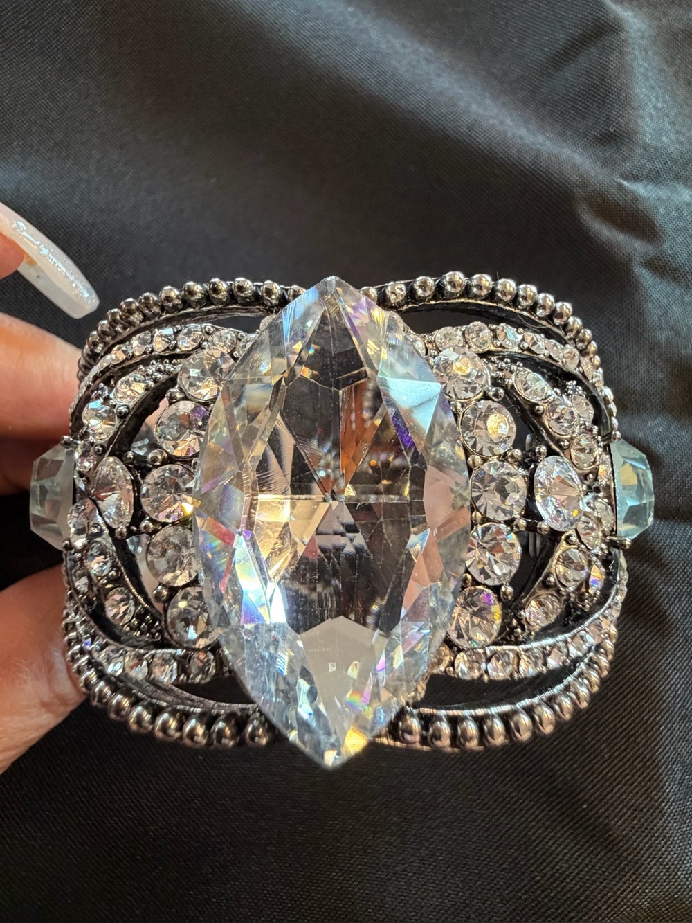 Park Lane Majesty Bracelet Swarovski Crystal Cuff Retired Orig. $171